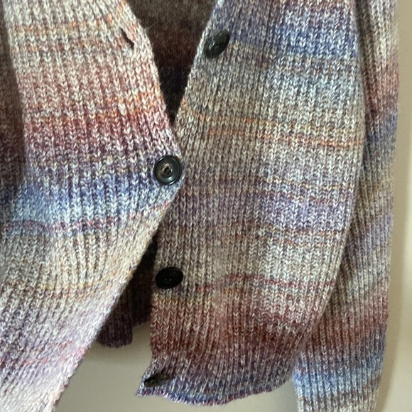 Rails -Josie Cardigan Amethyst Space Dye Multi Color Wool Blend Chunky Sweater - Picture 6 of 11